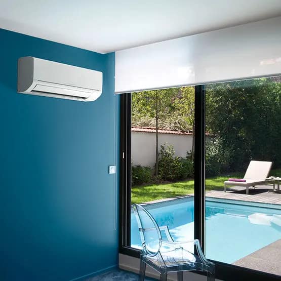 Installation climatisation murale Mitsubishi par AECP